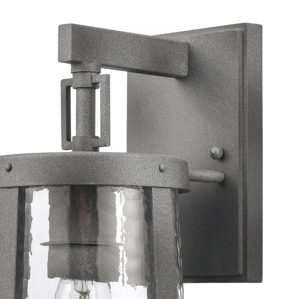 Atlas Dakota 14'' High Outdoor Sconce - Rustic Charm with Weather-Resistant Design for Lasting Elegance Distressed Zinc 7'' OL11118-GY