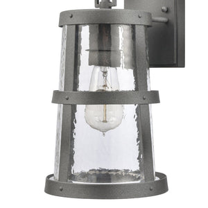 Atlas Dakota 14'' High Outdoor Sconce - Rustic Charm with Weather-Resistant Design for Lasting Elegance Distressed Zinc 7'' OL11118-GY