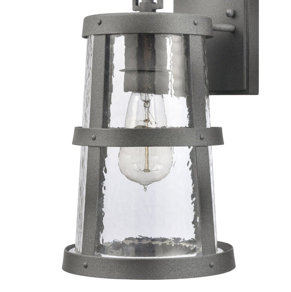Atlas Dakota 14'' High Outdoor Sconce - Rustic Charm with Weather-Resistant Design for Lasting Elegance Distressed Zinc 7'' OL11118-GY