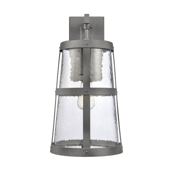 Atlas Dakota 14'' High Outdoor Sconce - Rustic Charm with Weather-Resistant Design for Lasting Elegance Distressed Zinc 9'' OL11119-GY