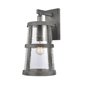 Atlas Dakota 14'' High Outdoor Sconce - Rustic Charm with Weather-Resistant Design for Lasting Elegance Distressed Zinc 9'' OL11119-GY