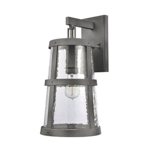 Atlas Dakota 14'' High Outdoor Sconce - Rustic Charm with Weather-Resistant Design for Lasting Elegance Distressed Zinc 9'' OL11119-GY
