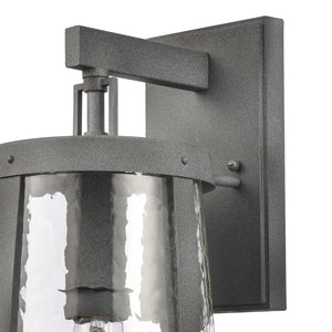 Atlas Dakota 14'' High Outdoor Sconce - Rustic Charm with Weather-Resistant Design for Lasting Elegance Distressed Zinc 9'' OL11119-GY