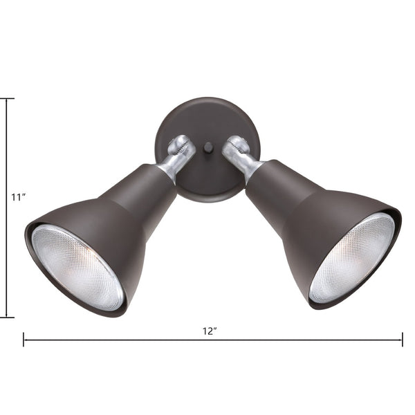 Atlas Daley 11'' High Outdoor Sconce - Modern 2-Light Fixture in Matte Black for Entryways & Porches OL11120-BK