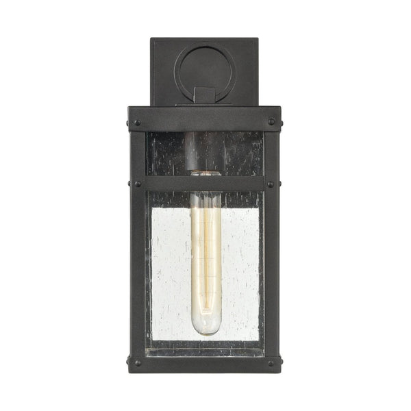 Atlas Dalton 13'' High 1-Light Outdoor Sconce - Sleek Architectural Design for Modern Outdoor Spaces Textured Black 5.5'' OL11122-BK