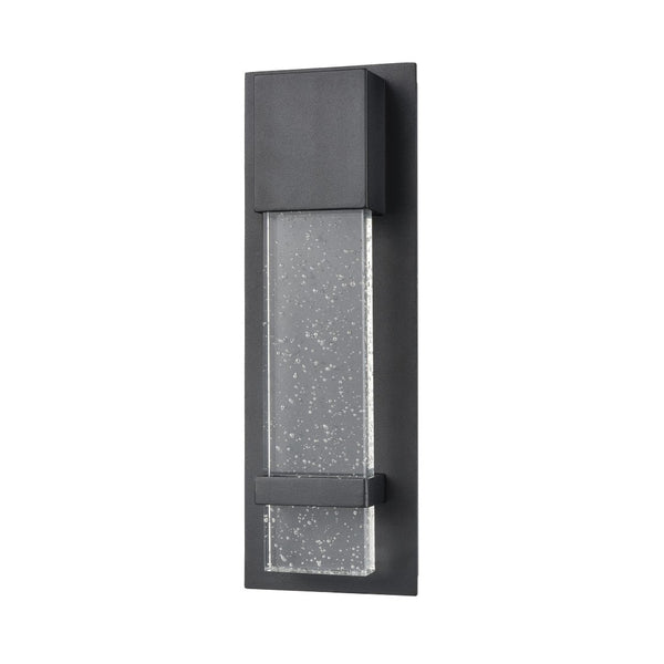 Atlas Emode 14'' High Matte Black LED Outdoor Sconce with Cut-Corner Crystal for Elegant Illumination OL11134-BK