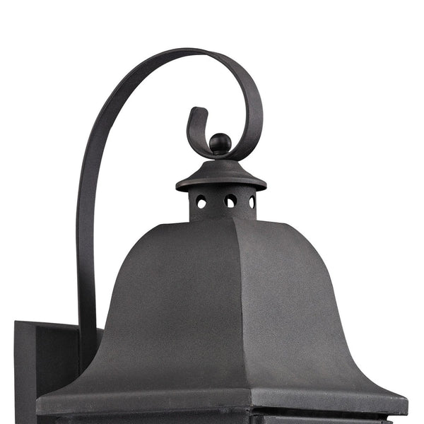 Atlas Forged Brookridge 30” High 3-Light Outdoor Sconce - Timeless Lantern Design for Elegant Illumination Charcoal 10'' OL11135-BK