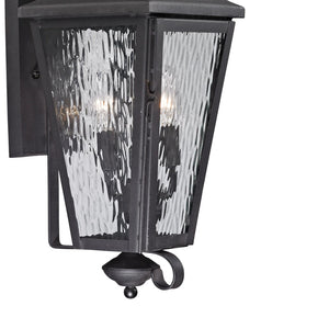 Atlas Forged Brookridge 30” High 3-Light Outdoor Sconce - Timeless Lantern Design for Elegant Illumination Charcoal 10'' OL11135-BK