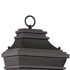 Atlas Forged Provincial 2-Light Outdoor Sconce - Traditional Lantern Design for Elegant Exterior Illumination Charcoal 10'' OL11136-BK