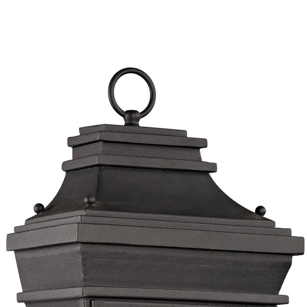 Atlas Forged Provincial 2-Light Outdoor Sconce - Traditional Lantern Design for Elegant Exterior Illumination Charcoal 10'' OL11136-BK