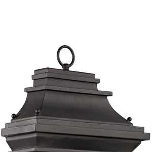 Atlas Forged Provincial 2-Light Outdoor Sconce - Traditional Lantern Design for Elegant Exterior Illumination Charcoal 13'' OL11137-BK