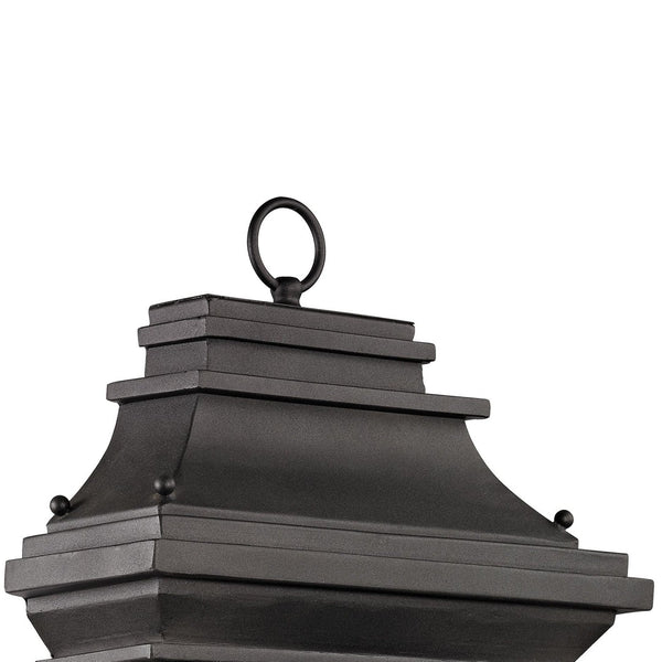 Atlas Forged Provincial 2-Light Outdoor Sconce - Traditional Lantern Design for Elegant Exterior Illumination Charcoal 13'' OL11137-BK