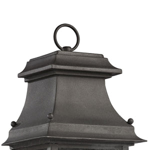 Atlas Forged Provincial 2-Light Outdoor Sconce - Traditional Lantern Design for Elegant Exterior Illumination Charcoal 8'' OL11138-BK