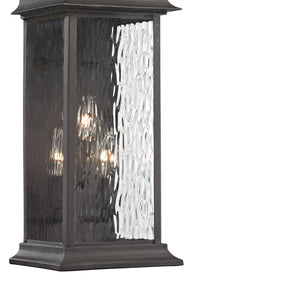 Atlas Forged Provincial 2-Light Outdoor Sconce - Traditional Lantern Design for Elegant Exterior Illumination Charcoal 8'' OL11138-BK