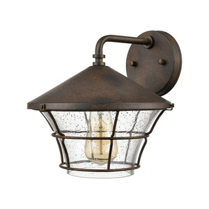 Atlas Gavin 10" High Outdoor Sconce - Hazelnut Bronze Curved Glass for Charming Porch & Entry Lighting OL11144-BZ