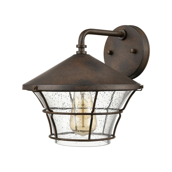 Atlas Gavin 10" High Outdoor Sconce - Hazelnut Bronze Curved Glass for Charming Porch & Entry Lighting OL11144-BZ