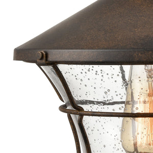 Atlas Gavin 10" High Outdoor Sconce - Hazelnut Bronze Curved Glass for Charming Porch & Entry Lighting OL11144-BZ