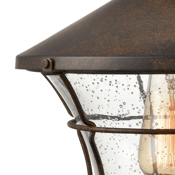 Atlas Gavin 10" High Outdoor Sconce - Hazelnut Bronze Curved Glass for Charming Porch & Entry Lighting OL11144-BZ
