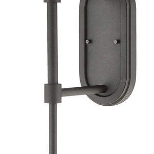 Atlas Girard 28'' High 1-Light Outdoor Sconce - Midcentury Modern Charcoal Fixture for Elegant Exteriors OL11145-BK