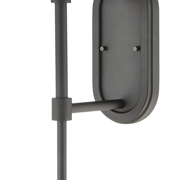 Atlas Girard 28'' High 1-Light Outdoor Sconce - Midcentury Modern Charcoal Fixture for Elegant Exteriors OL11145-BK
