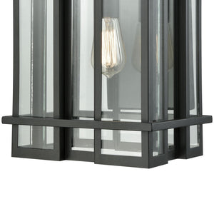 Atlas Glass Tower 18'' High Outdoor Sconce - Modern Matte Black Design for Entryways and Patios OL11146-BK