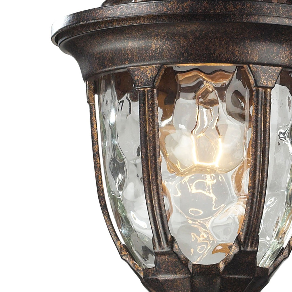 Atlas Glendale Outdoor Sconce - Timeless Design with Water Glass Shade for Inviting Exterior Lighting Regal Bronze 7'' OL11147-BZ