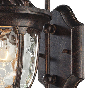 Atlas Glendale Outdoor Sconce - Timeless Design with Water Glass Shade for Inviting Exterior Lighting Regal Bronze 7'' OL11147-BZ