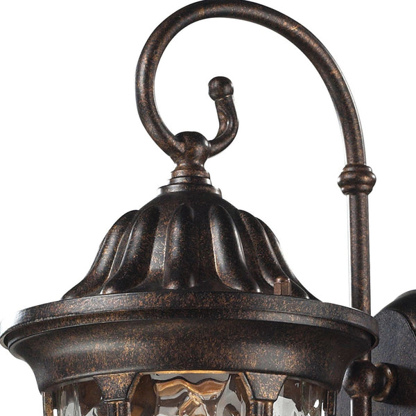 Atlas Glendale Outdoor Sconce - Timeless Design with Water Glass Shade for Inviting Exterior Lighting Regal Bronze 7'' OL11147-BZ