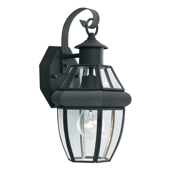 Atlas Heritage 1-Light Outdoor Sconce - Timeless Lantern Design for Elegant Entryways and Patios Black OL11154-BK