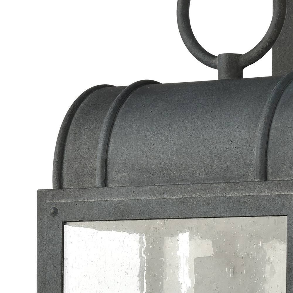 Atlas Heritage Hills 19'' High 1-Light Outdoor Wall Sconce - Vintage Aged Zinc Lantern for Porches & Pathways OL11155-GY