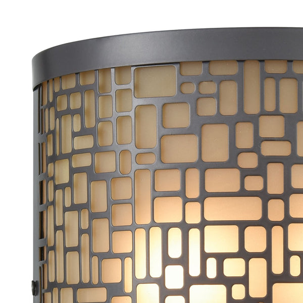 Atlas Hooper 8" High 2-Light Outdoor Sconce - Elegant Oil Rubbed Bronze with Frosted Glass Shade Design OL11156-BK