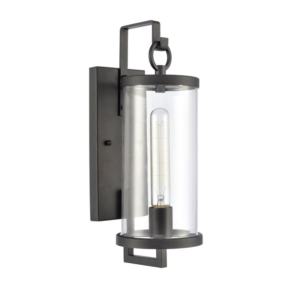 Atlas Hopkins 15.75'' Modern Outdoor Sconce - Streamlined Design with Durable Construction for Any Space Charcoal Black 5.5'' OL11157-BK