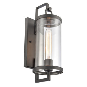 Atlas Hopkins 15.75'' Modern Outdoor Sconce - Streamlined Design with Durable Construction for Any Space Charcoal Black 5.5'' OL11157-BK