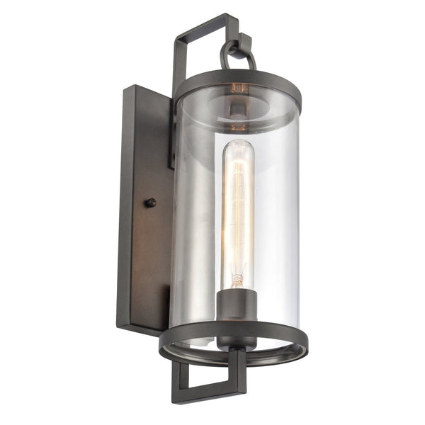 Atlas Hopkins 15.75'' Modern Outdoor Sconce - Streamlined Design with Durable Construction for Any Space Charcoal Black 5.5'' OL11157-BK