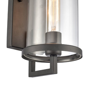 Atlas Hopkins 15.75'' Modern Outdoor Sconce - Streamlined Design with Durable Construction for Any Space Charcoal Black 5.5'' OL11157-BK