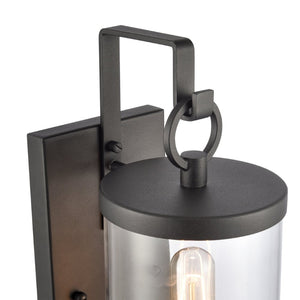 Atlas Hopkins 15.75'' Modern Outdoor Sconce - Streamlined Design with Durable Construction for Any Space Charcoal Black 5.5'' OL11157-BK