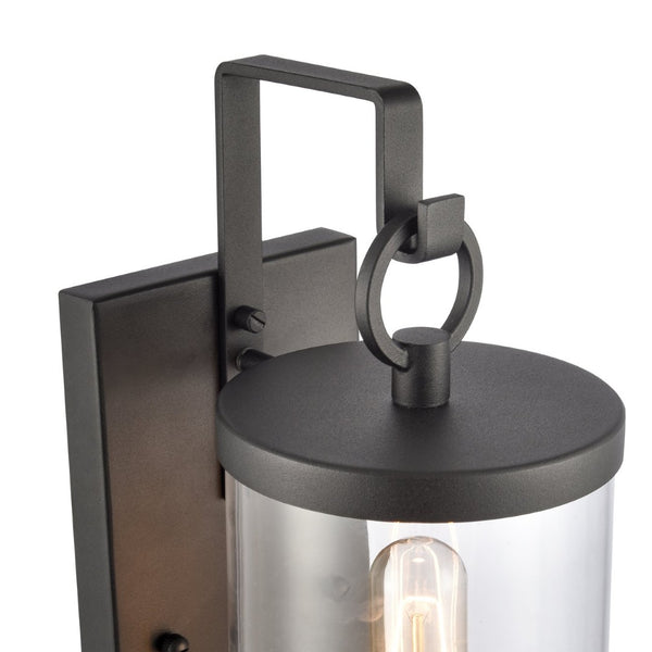 Atlas Hopkins 15.75'' Modern Outdoor Sconce - Streamlined Design with Durable Construction for Any Space Charcoal Black 5.5'' OL11157-BK