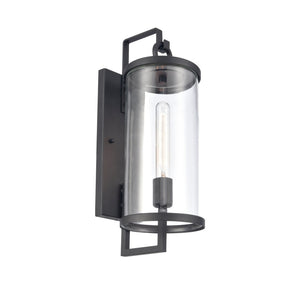 Atlas Hopkins 15.75'' Modern Outdoor Sconce - Streamlined Design with Durable Construction for Any Space Charcoal Black 6.25'' OL11158-BK
