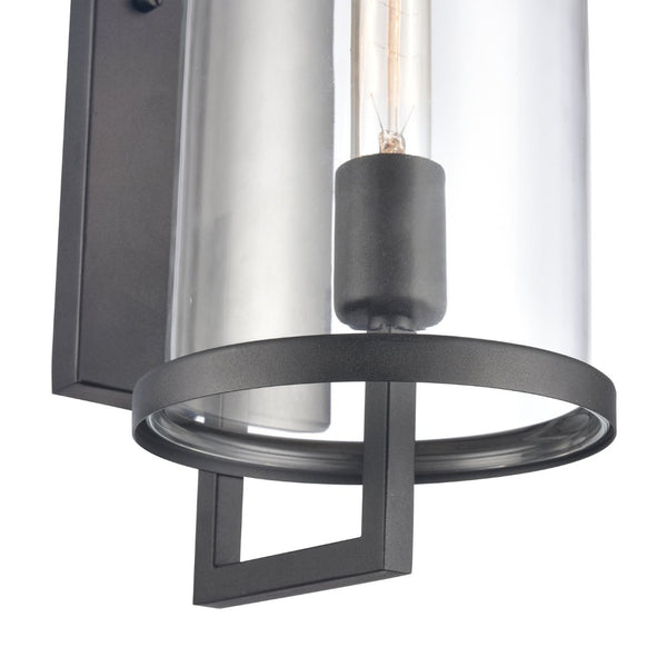 Atlas Hopkins 15.75'' Modern Outdoor Sconce - Streamlined Design with Durable Construction for Any Space Charcoal Black 6.25'' OL11158-BK