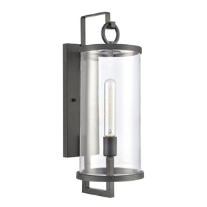 Atlas Hopkins 20.25" High 1-Light Outdoor Sconce - Modern Charcoal Black Lantern for Stylish Illumination OL11159-BK