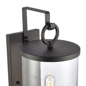 Atlas Hopkins 20.25" High 1-Light Outdoor Sconce - Modern Charcoal Black Lantern for Stylish Illumination OL11159-BK