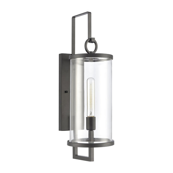 Atlas Hopkins 24" High 1-Light Outdoor Sconce with Charcoal Black Finish - Modern Design for Any Space OL11160-BK