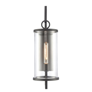Atlas Hopkins 24" High 1-Light Outdoor Sconce with Charcoal Black Finish - Modern Design for Any Space OL11160-BK