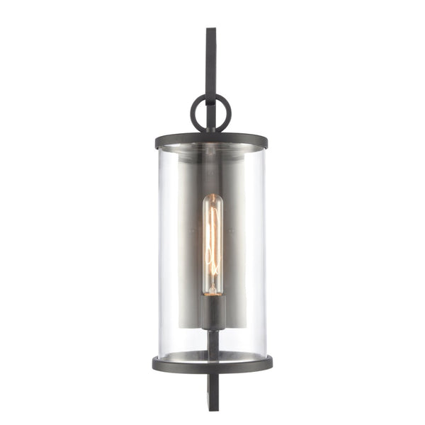 Atlas Hopkins 24" High 1-Light Outdoor Sconce with Charcoal Black Finish - Modern Design for Any Space OL11160-BK