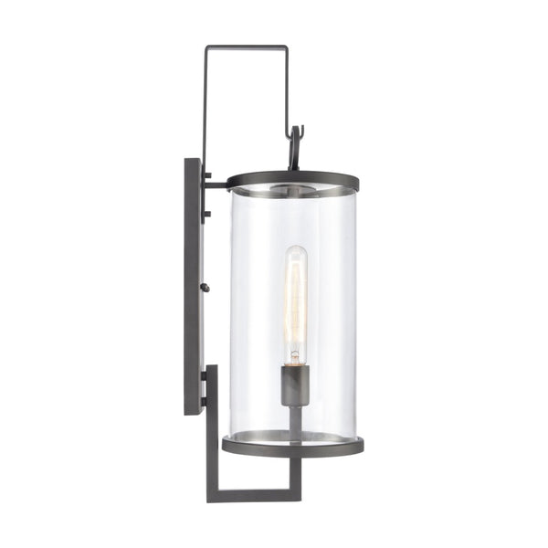 Atlas Hopkins 24" High 1-Light Outdoor Sconce with Charcoal Black Finish - Modern Design for Any Space OL11160-BK
