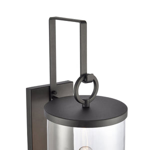 Atlas Hopkins 24" High 1-Light Outdoor Sconce with Charcoal Black Finish - Modern Design for Any Space OL11160-BK
