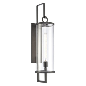 Atlas Hopkins 30" High Modern Outdoor Sconce - Durable Charcoal Black Lantern for Stylish Illumination OL11161-BK