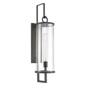 Atlas Hopkins 30" High Modern Outdoor Sconce - Durable Charcoal Black Lantern for Stylish Illumination OL11161-BK
