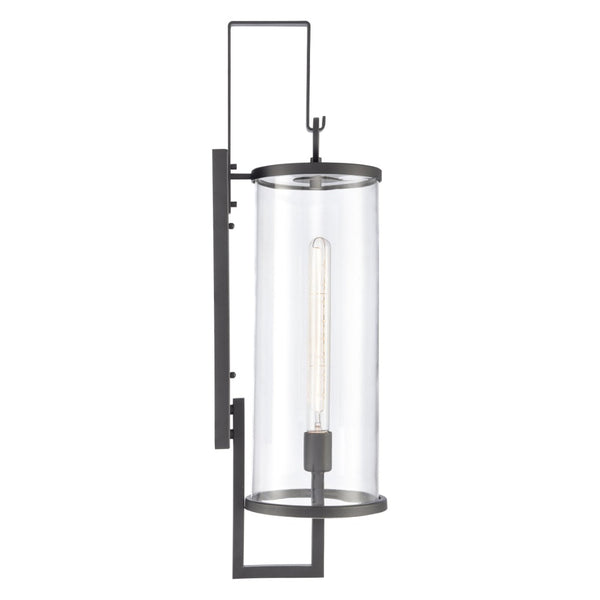 Atlas Hopkins 30" High Modern Outdoor Sconce - Durable Charcoal Black Lantern for Stylish Illumination OL11161-BK