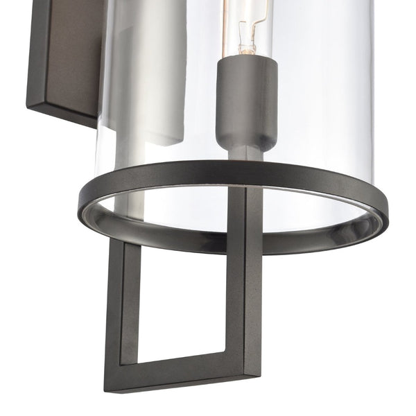 Atlas Hopkins 30" High Modern Outdoor Sconce - Durable Charcoal Black Lantern for Stylish Illumination OL11161-BK